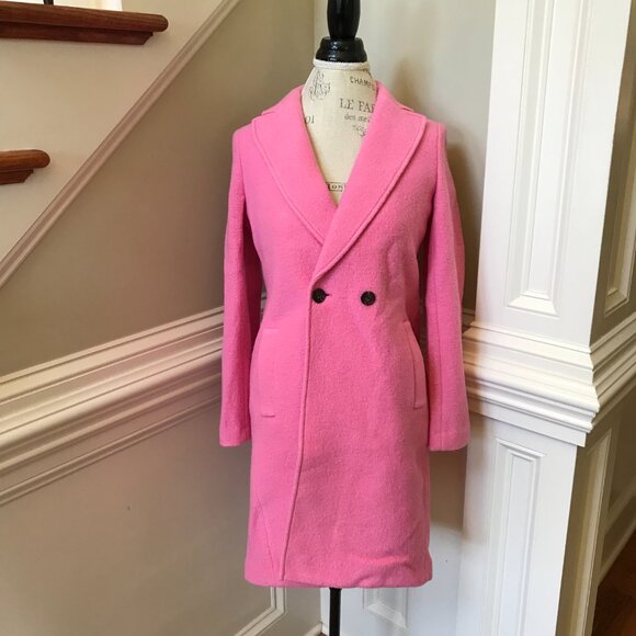 NWT JCrew Daphne Topcoat Coat Womens 10 Pink Italian Boiled Wool BT996 Jacket NE - Picture 5 of 13